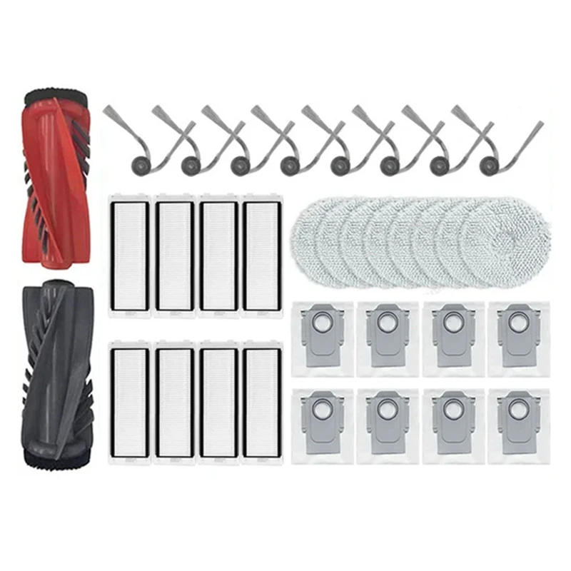 

A13R-For Roborock Qrevo Curv / P20 Pro Robot Vacuum Cleaner Hepa Filter Mop Cloth Dust Bags Accessories Replacement Parts