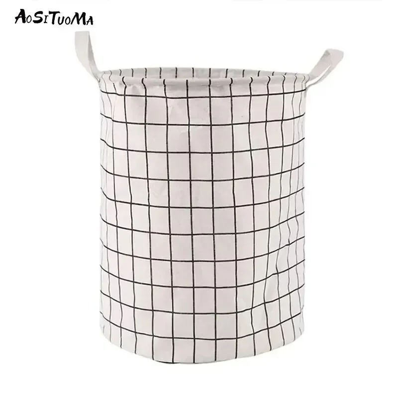 1pc Round Dirty Clothes Basket, Laundry Basket, Portable Dirty Clothes Hamper