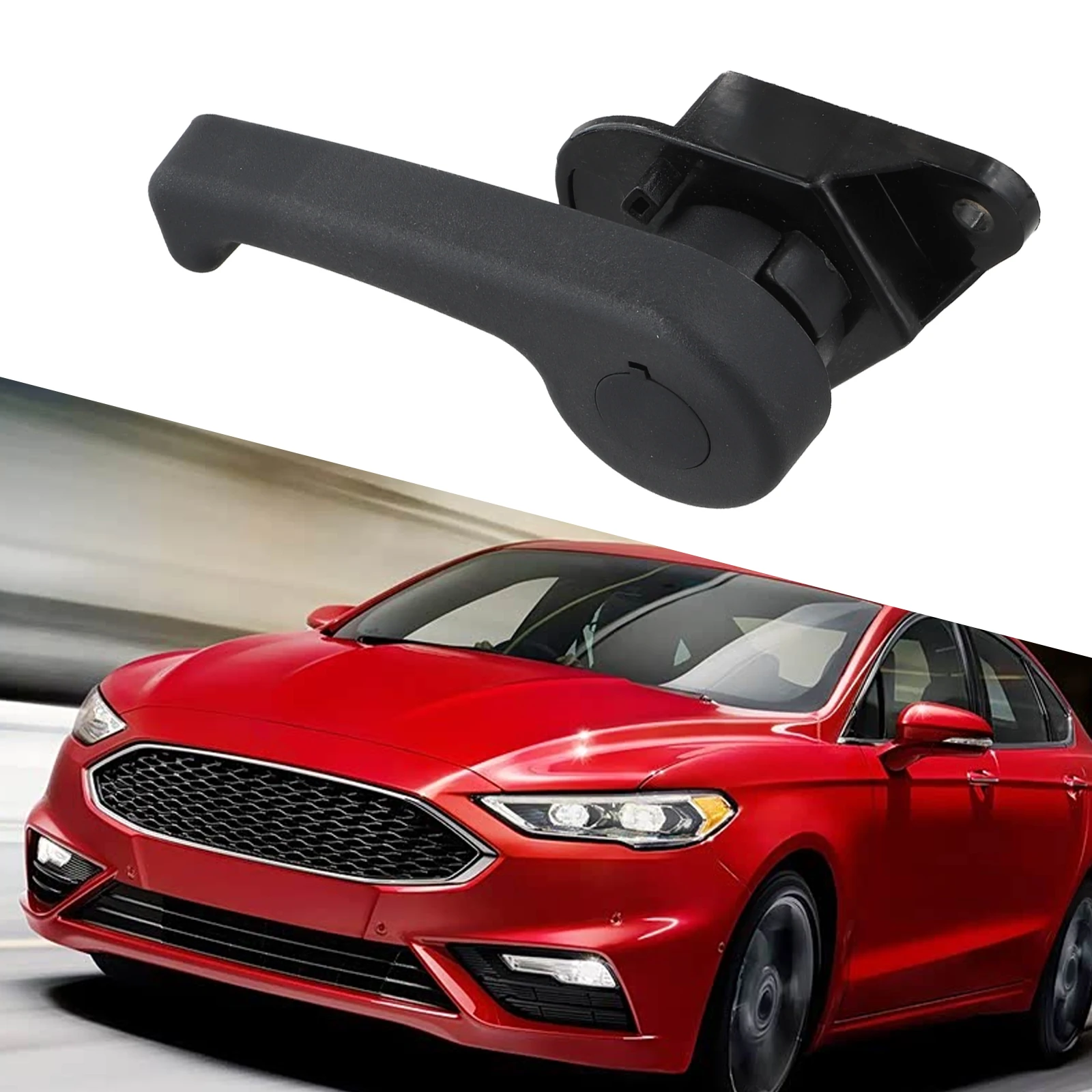 

Car Auto Hood Latch Pull Handle For Ford Fusion MKZ Reliable Replacement Part Sleek Black Color High Universality Fitment