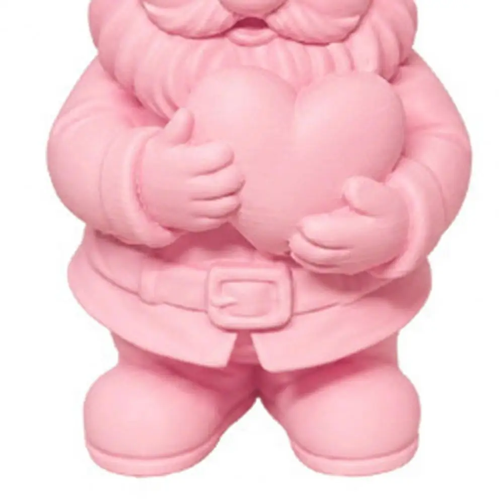 3d Printed Ornaments Flat Base Decoration 3d Printed Garden Gnome Statue Holding Heart Cute Pink Fairy Figurine for Mom