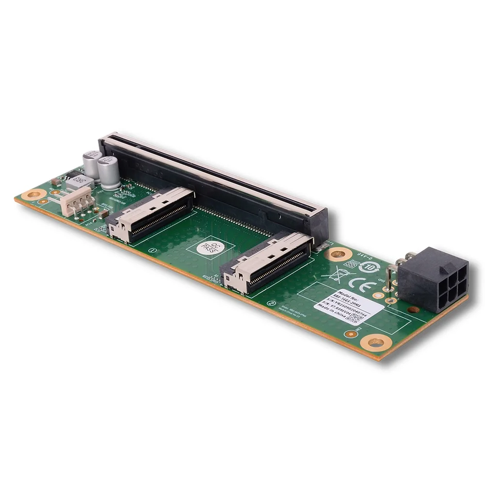 PCIe 5.0 X16 Adapter Card MCIO To PCI-E Riser Backplane for Independent Graphics GPU External Expansion NIC/X16/X Split
