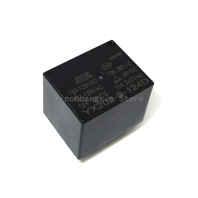 Original YX202-S-124D 15A24VDC 5 pin set of normally open appliance power electromagnetic relays