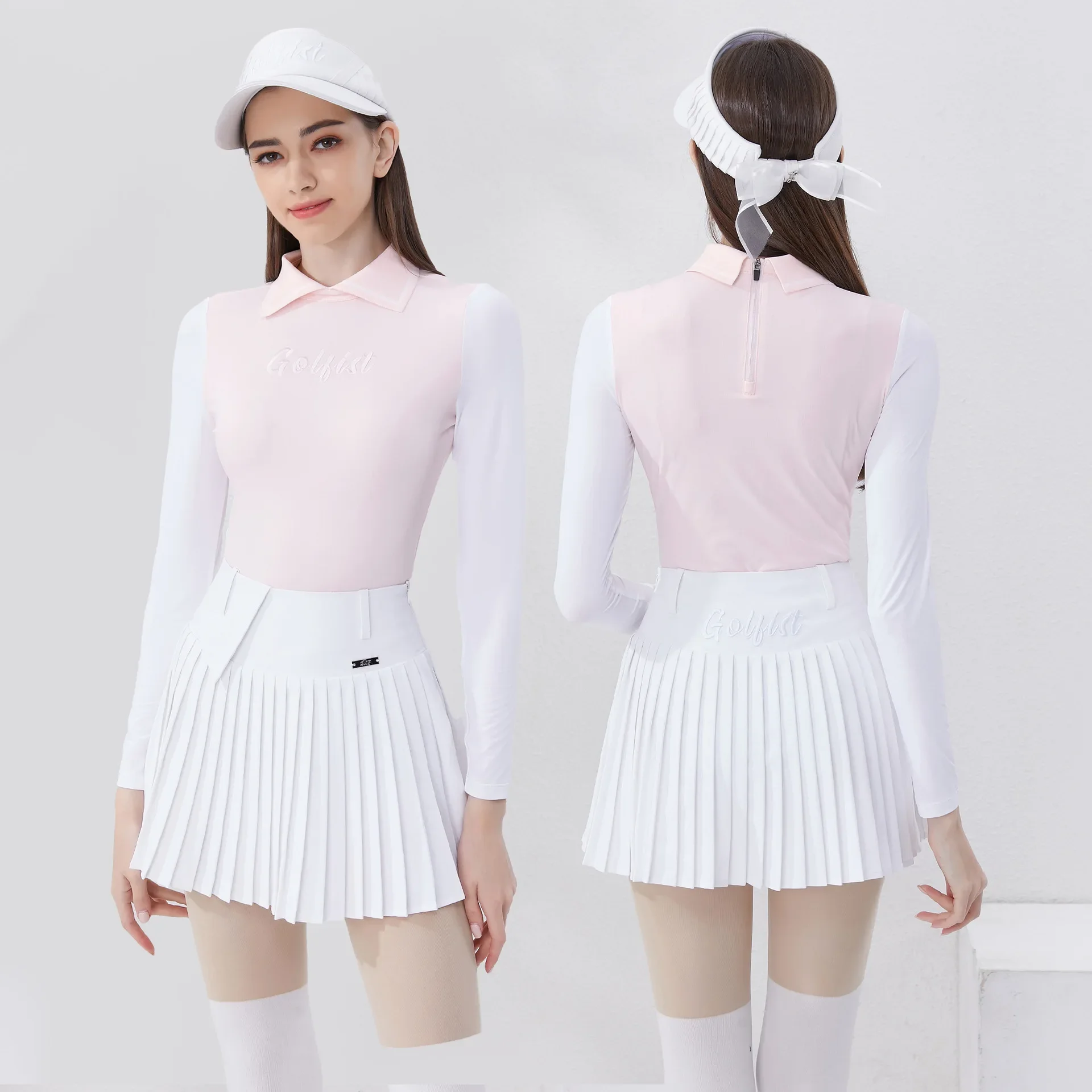 Golfist Summer Golf Women's Tops Ice Silk Long-sleeved Anti-UV Breathable Quick-drying T-shirt Slim Fit All-match Golf Clothing