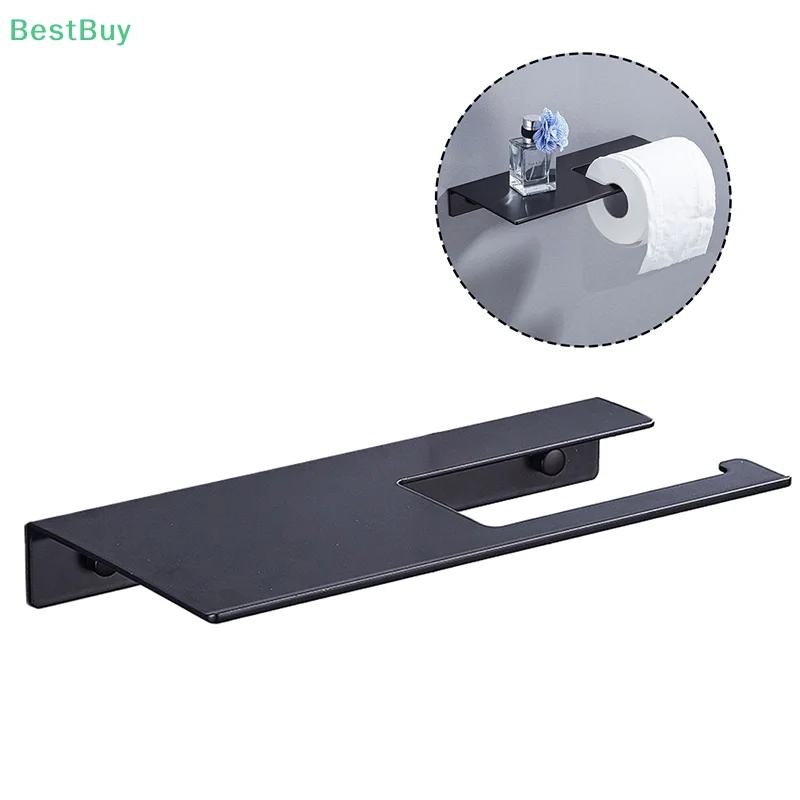 Toilet Tissue Roll Paper Holder Bathroom Shelve Storage Towel Rack Wall Mounted Kitchen Basket Accessories Save Space