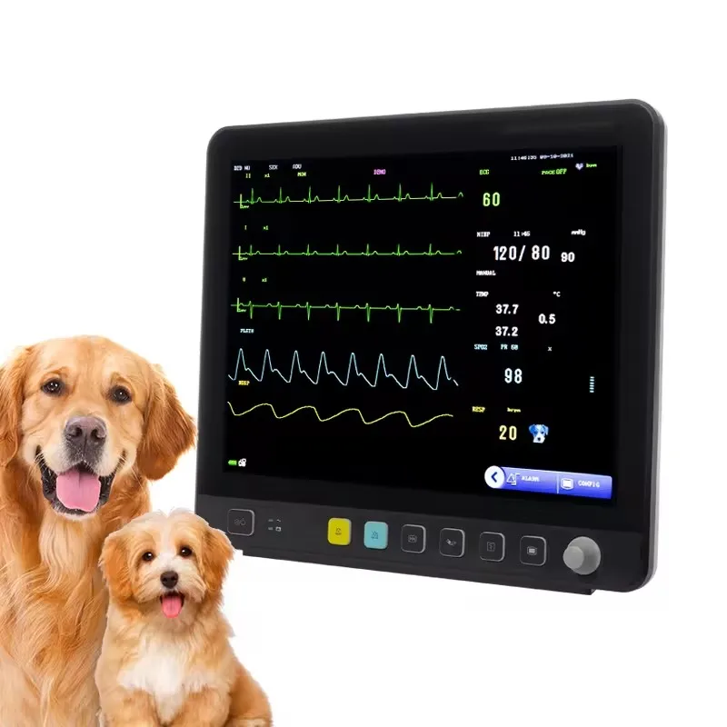 New Multiparameter veterinary Vital Signs Monitor Portable Vet Digital Pet Animal Electrocardiograph Monitoring