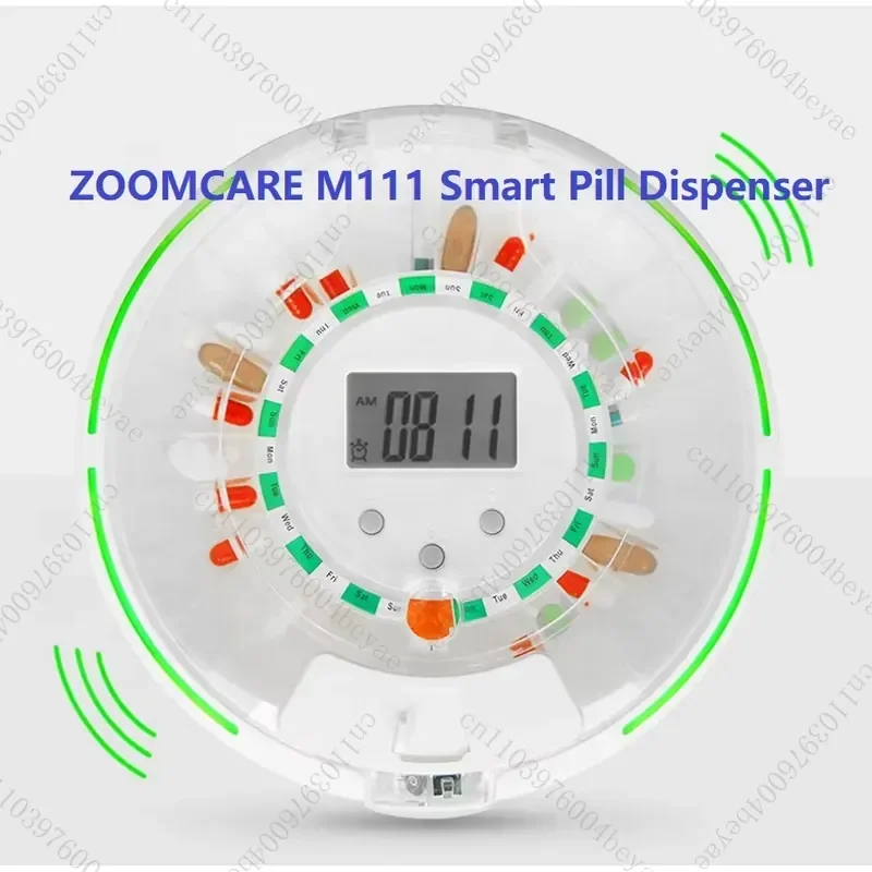 automatic pill dispenser 28-room ABS plastic pill storage box with Bluetooth connection and alarm reminder