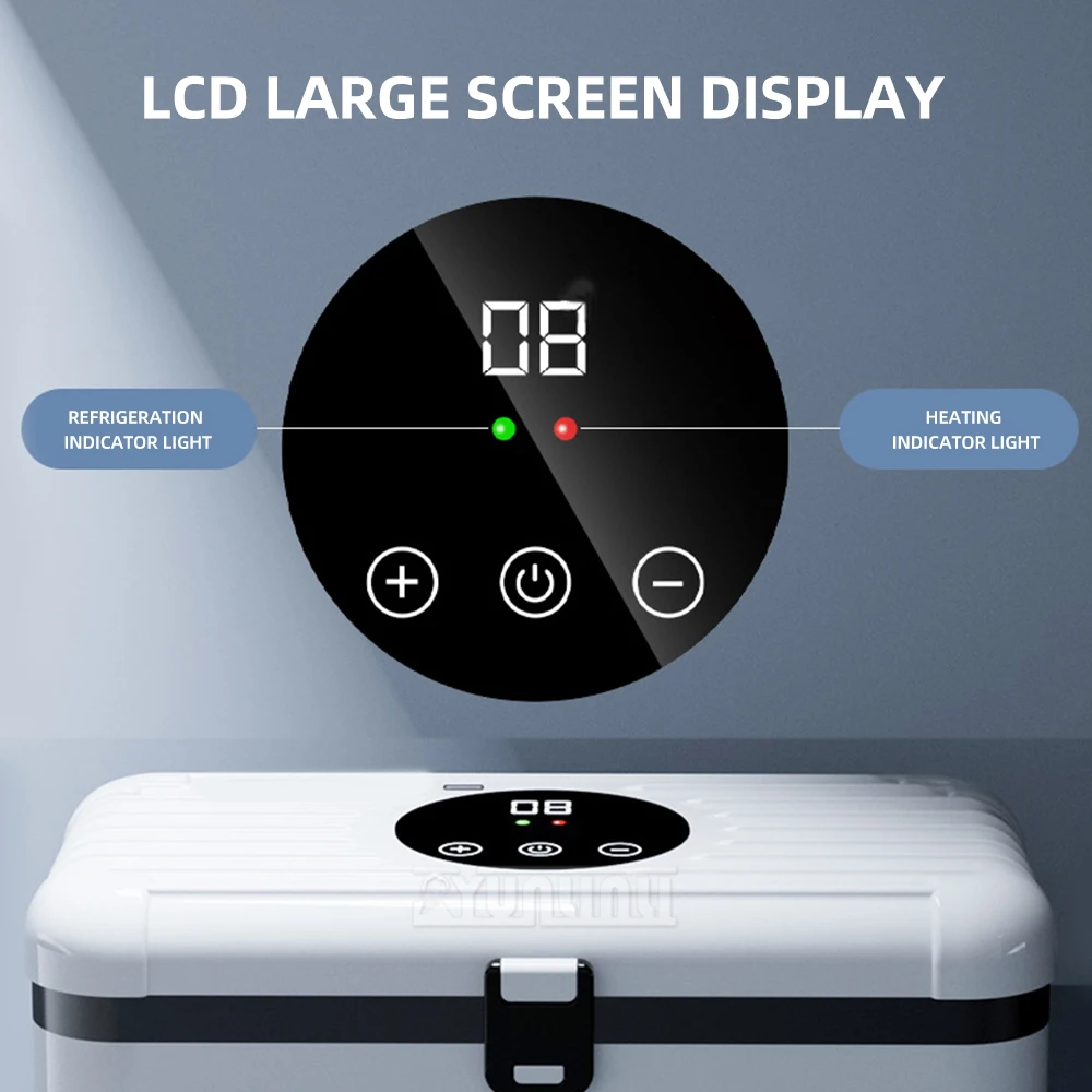 Mini geladeira portátil e portátil, caixa de temperatura constante, caixa de refrigeração doméstica de dupla utilização fria e quente