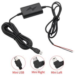 Car Dashcam Camera DVR Charging Power Cable 12-24V to 5V 2.5A With Low Voltage Protection Mini Micro Type-C USB Cable