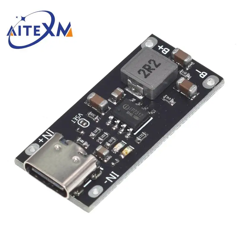 Type-C USB Input High Current 3A Polymer Ternary Lithium Battery Quick Fast Charging Board IP2312 CC/CV Mode 5V To 4.2V