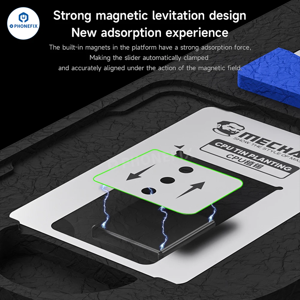 Mechanic Magtin X Magnetic Levitation CPU Degumming And Tinning Platform for iOS Android Black Glue Remove Chip Stencil Tinning