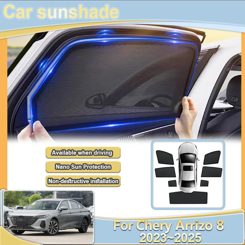 

Car Sun Visor For Chery Arrizo 8 Fulwin A8/A8 Pro/A8 L 2023 2024 2025 Shading Shade Curtain UV Blocking Sunshade Car Accessories