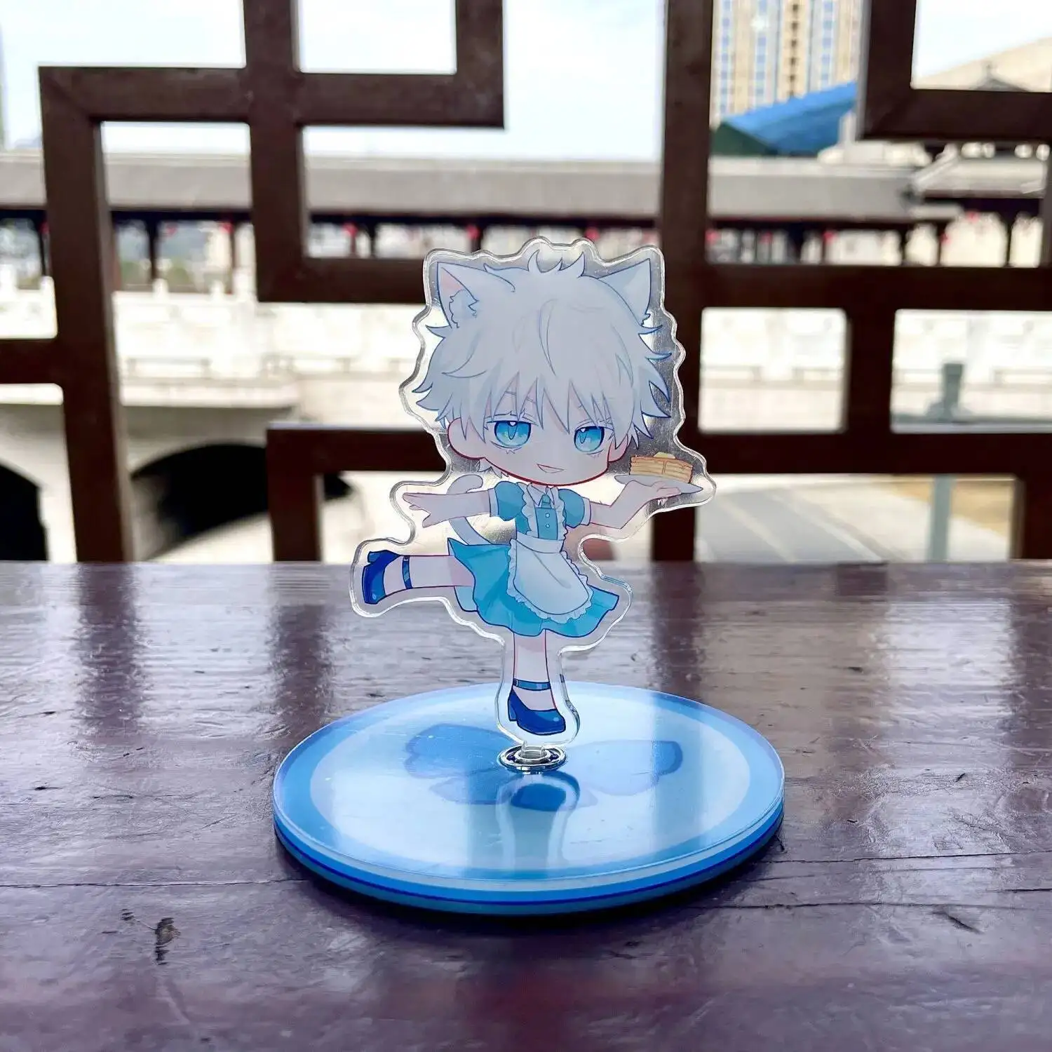 

Anime GAME Jujutsu Kaisen Gojo Satoru Anime Figure Rotate Acrylic Stand Model Plate Desk Decor Standing Sign Desktop Fans