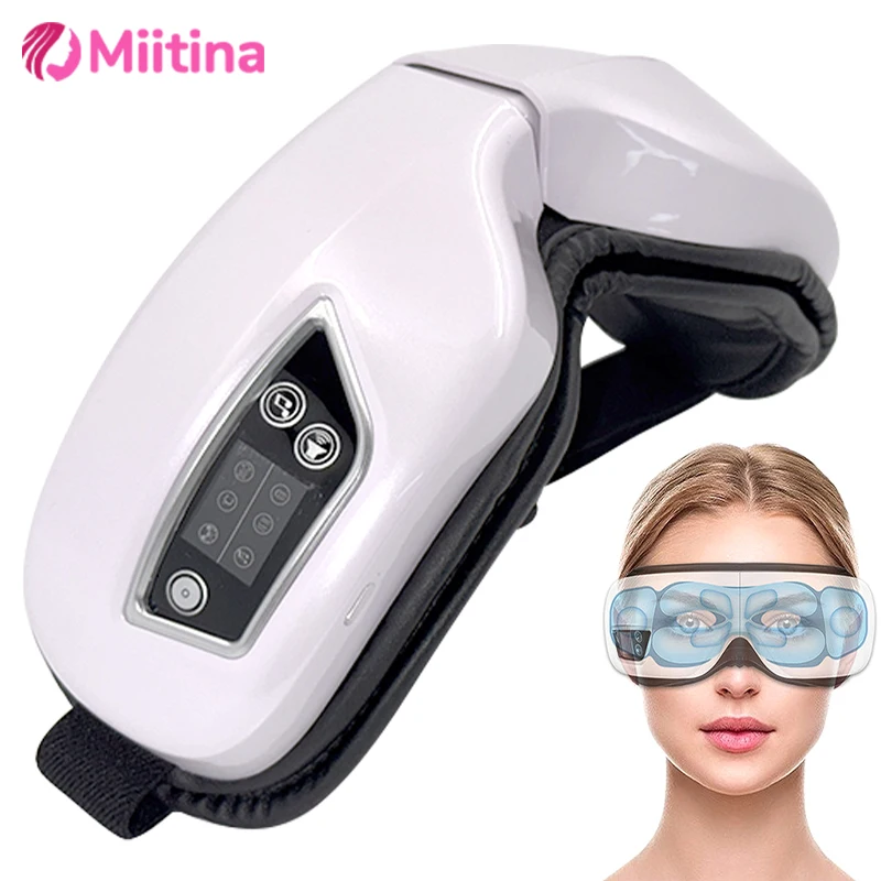 

Smart Eye Massage Instrument Vibration Eye Care Massager Airbag Compress Bluetooth Music Eye Relax Fatigue Massage Health Care