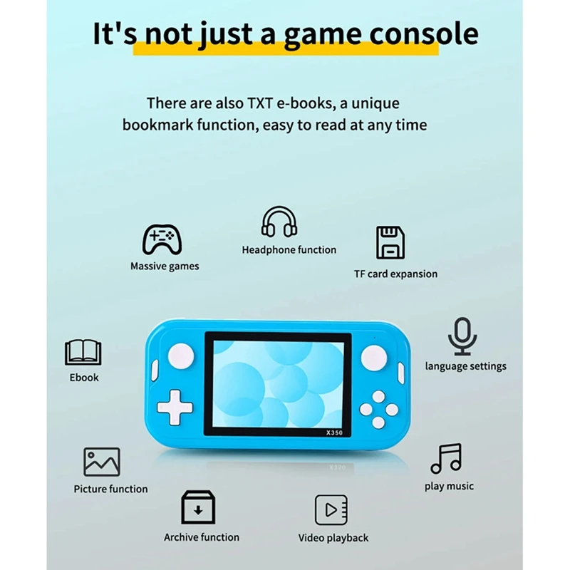 レトロポータブルビデオゲームコンソール,8 GB,6800ゲーム,ハンドヘルド,電子書籍,3.5インチ