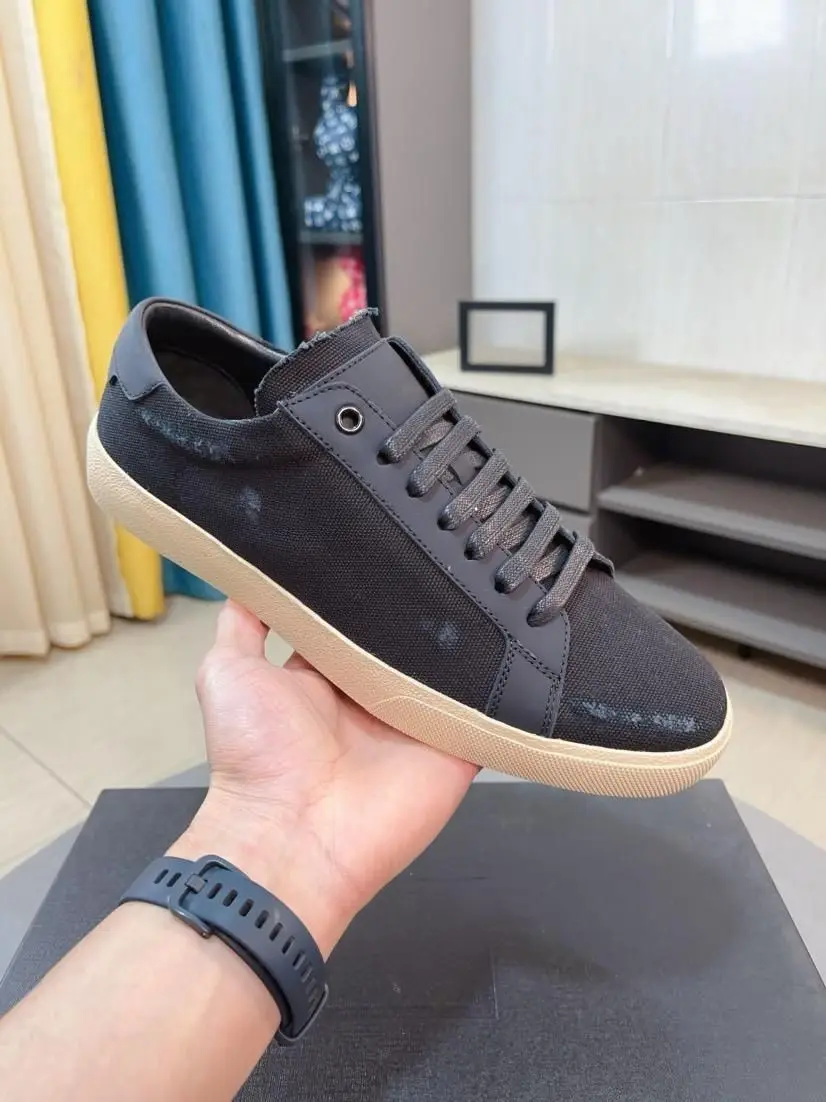 Unisex Fashion Low Cut Canvas Skate Sneakers Raw Edge Collar Design Lace Up Light Beige Outsole Daily Casual Shoes
