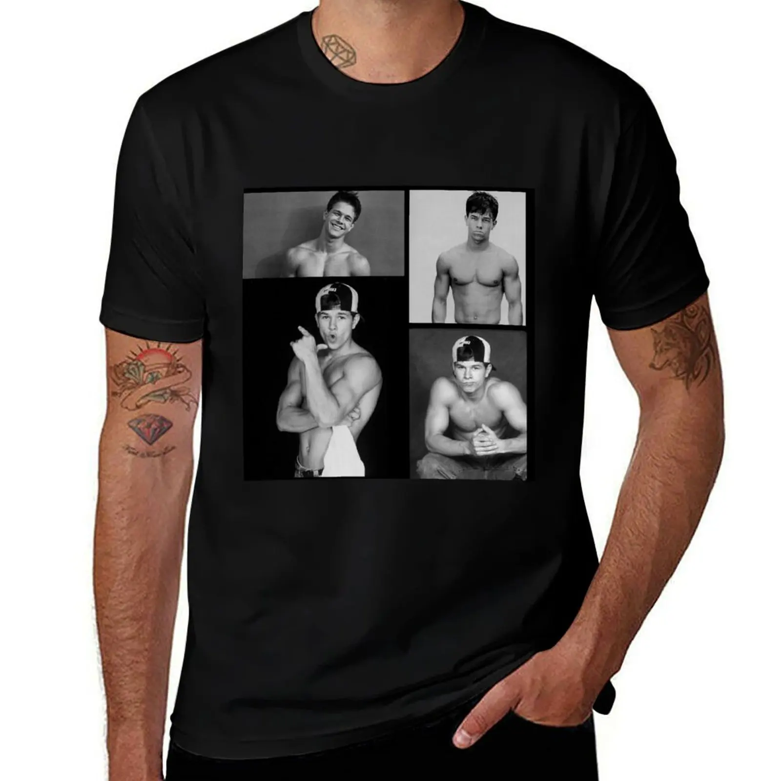 

Mark Wahlberg Collage T-Shirt Street Fashion Casual Tee Shirt