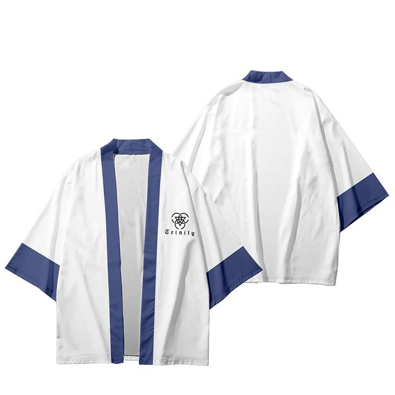 Traditional Samurai Kimono Men Japanese Anime Blue Archive Iochi Mari Cosplay Haori Women Men Cardigan Yukata Shirt Summer Robe