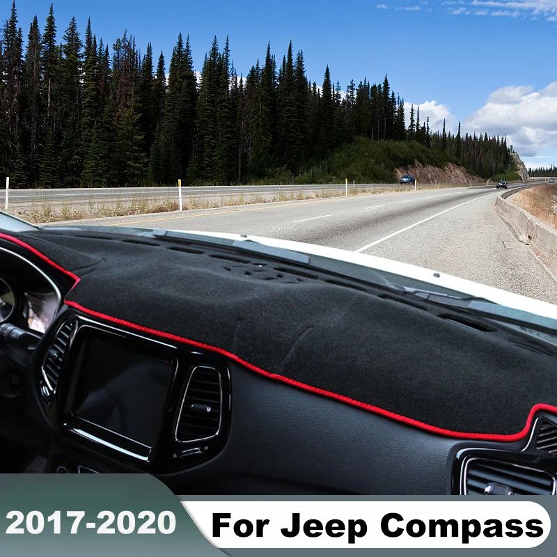 

Для Jeep Compass MP 2017 2018 2019 2020 коврик для приборной панели автомобиля, Солнцезащитный коврик, ковры для приборной панели, защитные аксессуары