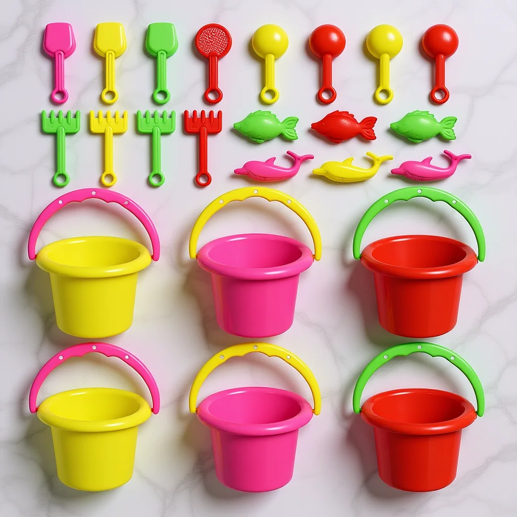 24Pcs Mini Sand Buckets Child Beach Bucket Set Outdoor Play Plastic Small Buckets for Kids Kid Sand Bucket Outdoor Play Toys