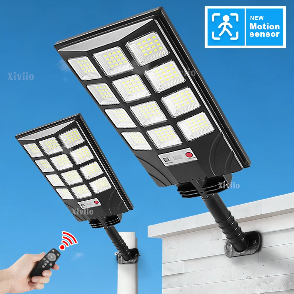 

Super Bright Solar Light with Motion Sensor 240° Wide Range Outdoor Street Lamp IP65 Waterproof for Garden Yard Pathway Driveway