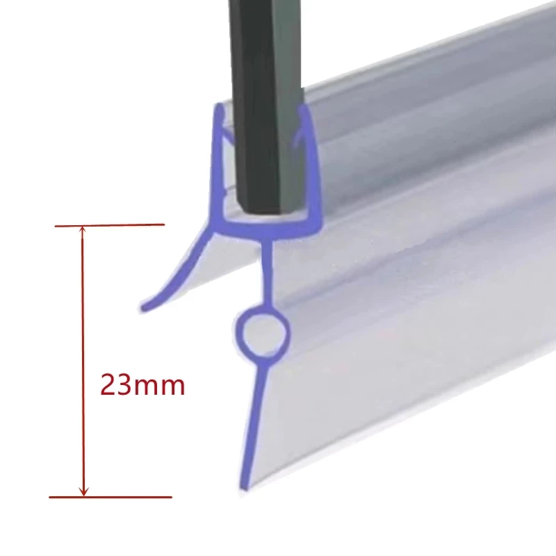 Dichtungsstreifen für Badezimmer-Duschtüren, 4–6 mm, Gummi-Glastür-Dichtungsstreifen, tragbar, bis zu 30 mm, Fensterglas-Zubehör, Haushalt – Detail 8