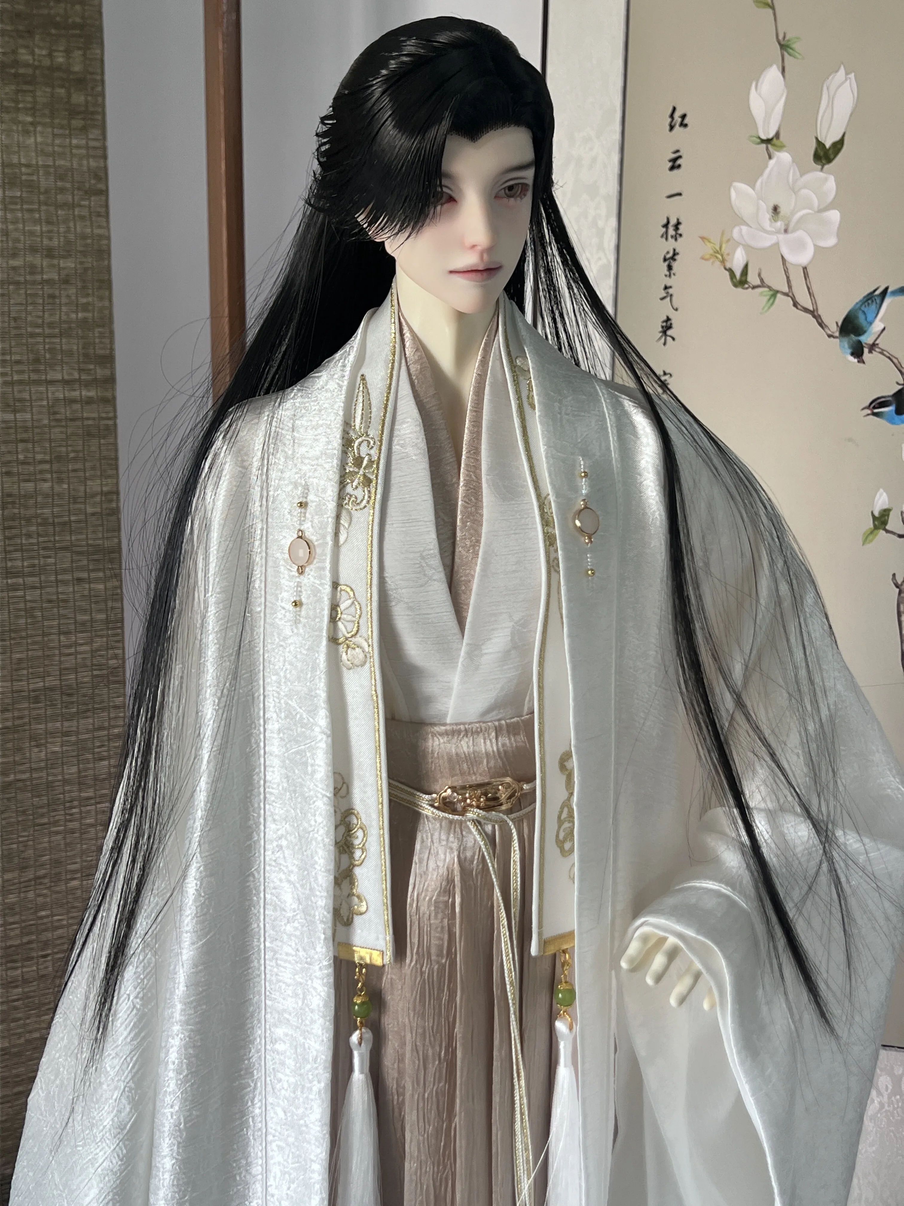 1/4 Strong Body 1/3 BJD Ancient Costume Clothes Robe Hanfu Warrior Outfit For MSD SD13 SSDF ID75 Uncle Doll Accessories A1631