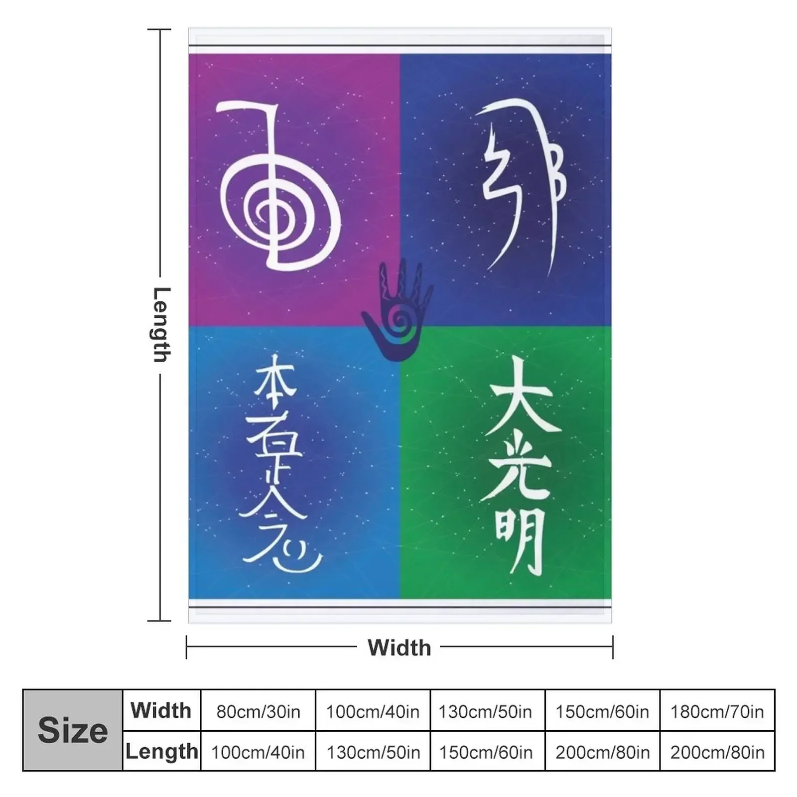 Reiki Symbols Throw Blanket Luxury Brand Personalized Gift Custom Thins Blankets