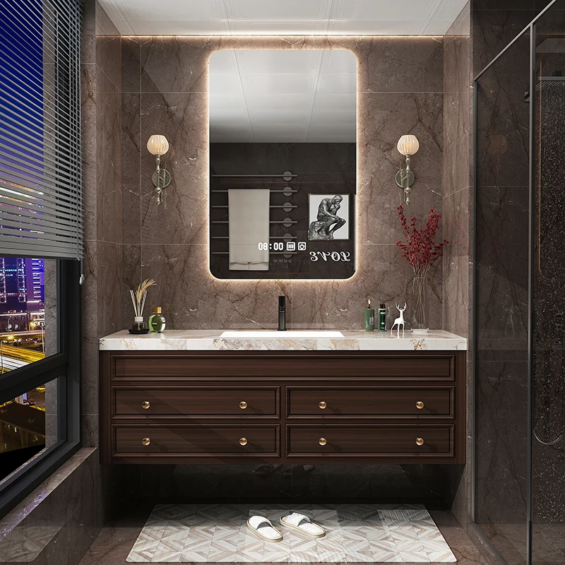 Rustic Retro Bathroom Cabinet - Home Bathroom Vanity Combo recension och pris