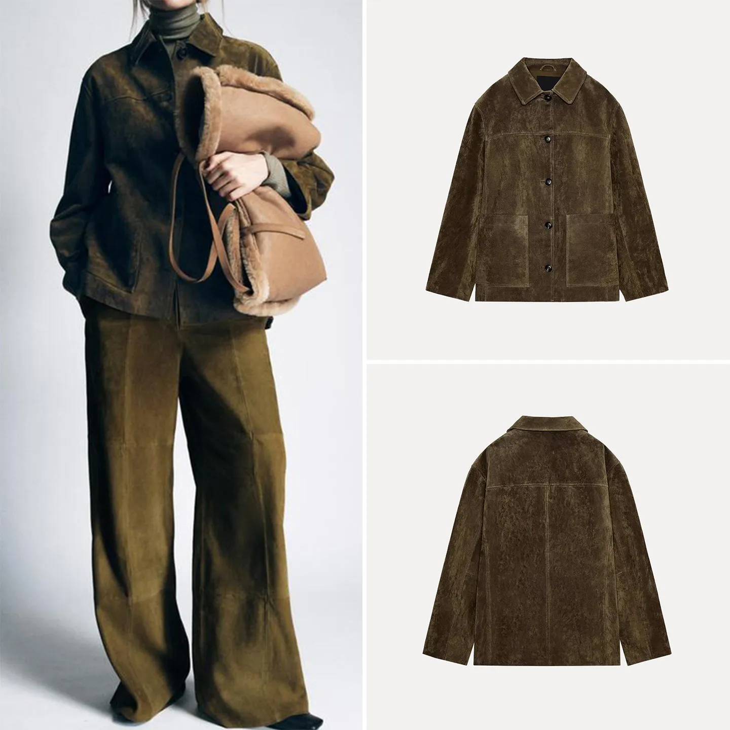 Jaet de motociclista feminino Faionable com decoração ket casaco de couro sintético reversível com fecho de botão longo Sve