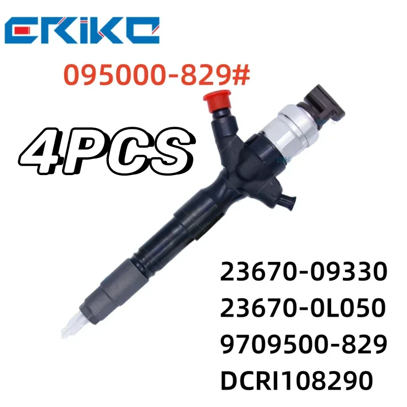 

4PC 095000-8290 Diesel Fuel Injectors DCRI108290 Auto Injection Part 23670-0L050 23670-09330 For Toyota Hiace Hilux 23670-39186