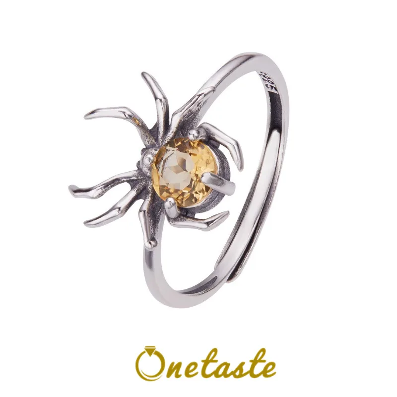 

925 серебряный гранат, цитрин, перидот, аметист, топаз, эффектные кольца, женские модные уникальные кольца с камнем, пасьянсом, открытое кольцо, подарок