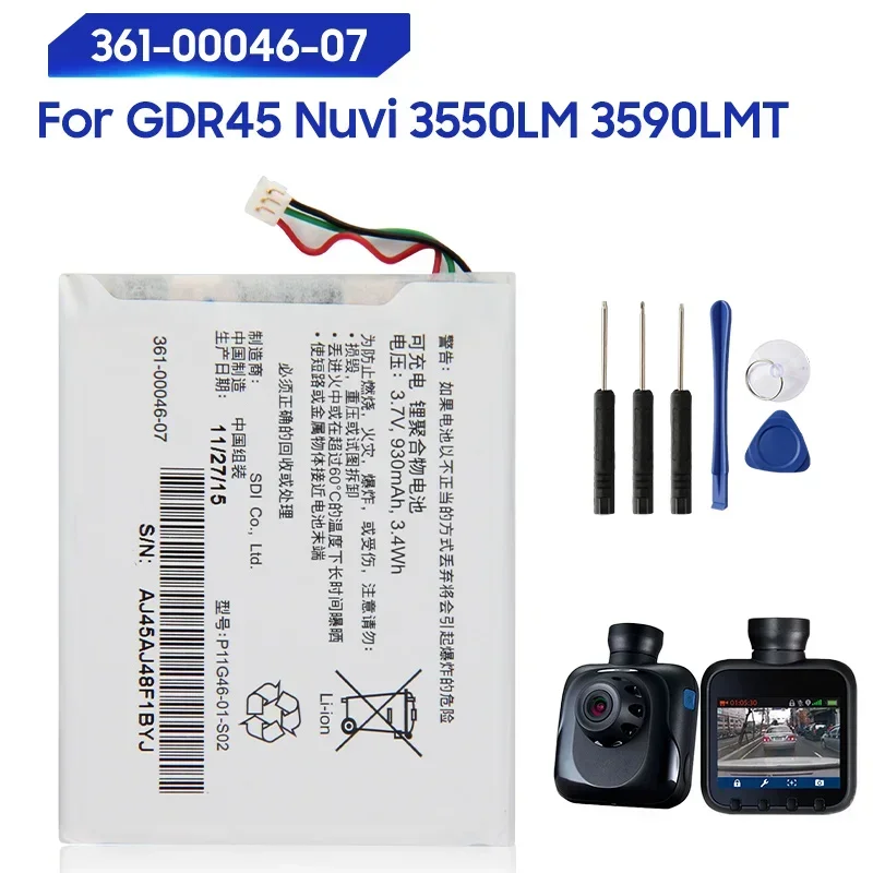 

Replacement Battery For Garmin GDR45 Nuvi 3550LM 3590LMT 361-00046-07 361-00046-00 930mAh
