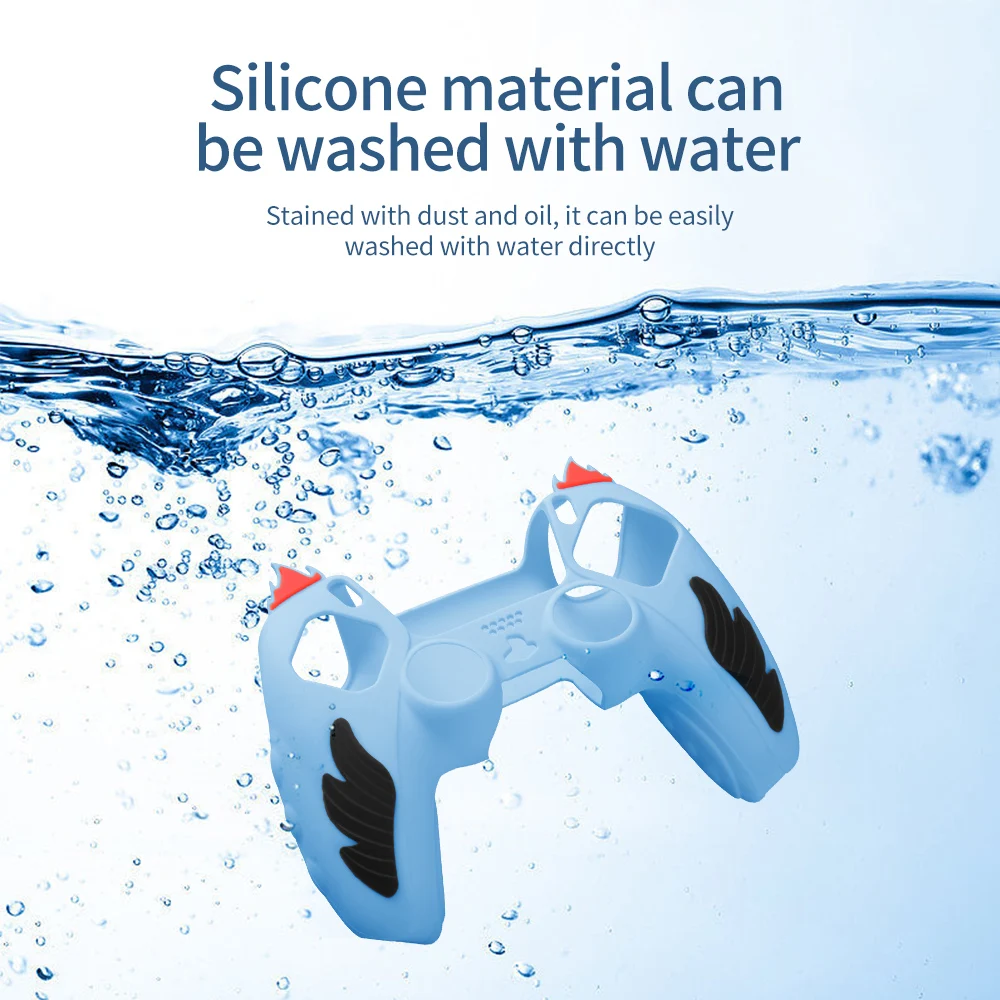 Flame Silicone Protective Skin Cover for SONY Playstation 5 Silicone Case Grip for PS5 Slim Gamepad Controller Accessories