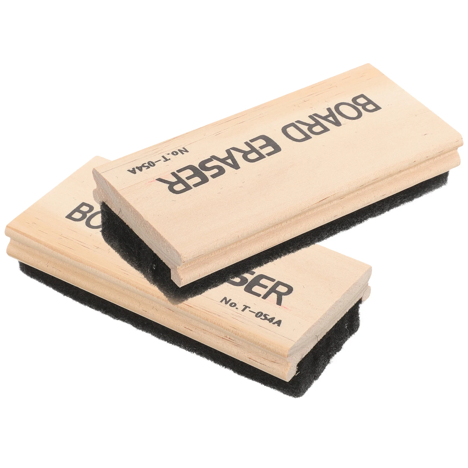 

2Pcs High-Grade Wooden Blackboard Eraser Thickened Wool Brush No Static Adsorption Strong Cleaning Power for Teachers