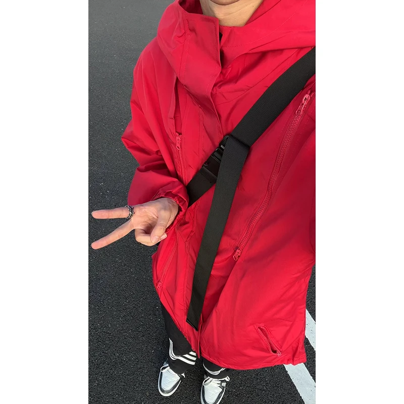 

Мужская осенняя повседневная куртка в японском уличном стиле, корейская свободная посадка, уличная ветровка, пальто, большие размеры M-XXXXXL, куртка, пальто