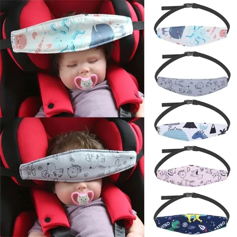 Universeller Baby-Autositz Kopfstütze Nackenkissen Befestigungsgurt Säuglings-Schlafpositionierer Sicherheits-Kopfschutz für Kleinkinder Jungen Mädchen