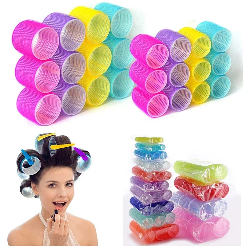 Hair Rollers Self Grip Hook Hair Curlers Heatless Roller Salon Dressing Curlers Jumbo Size Sticky Hair Styling Tools