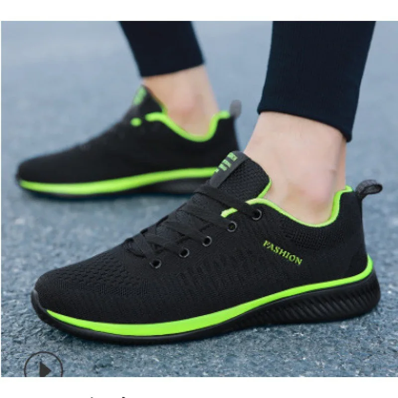 Zapatos deportivos para hombre, zapatillas de deporte, zapatos negros, zapatillas informales de punto para hombre y mujer, zapatillas deportivas transpirables para correr, caminar, gimnasio