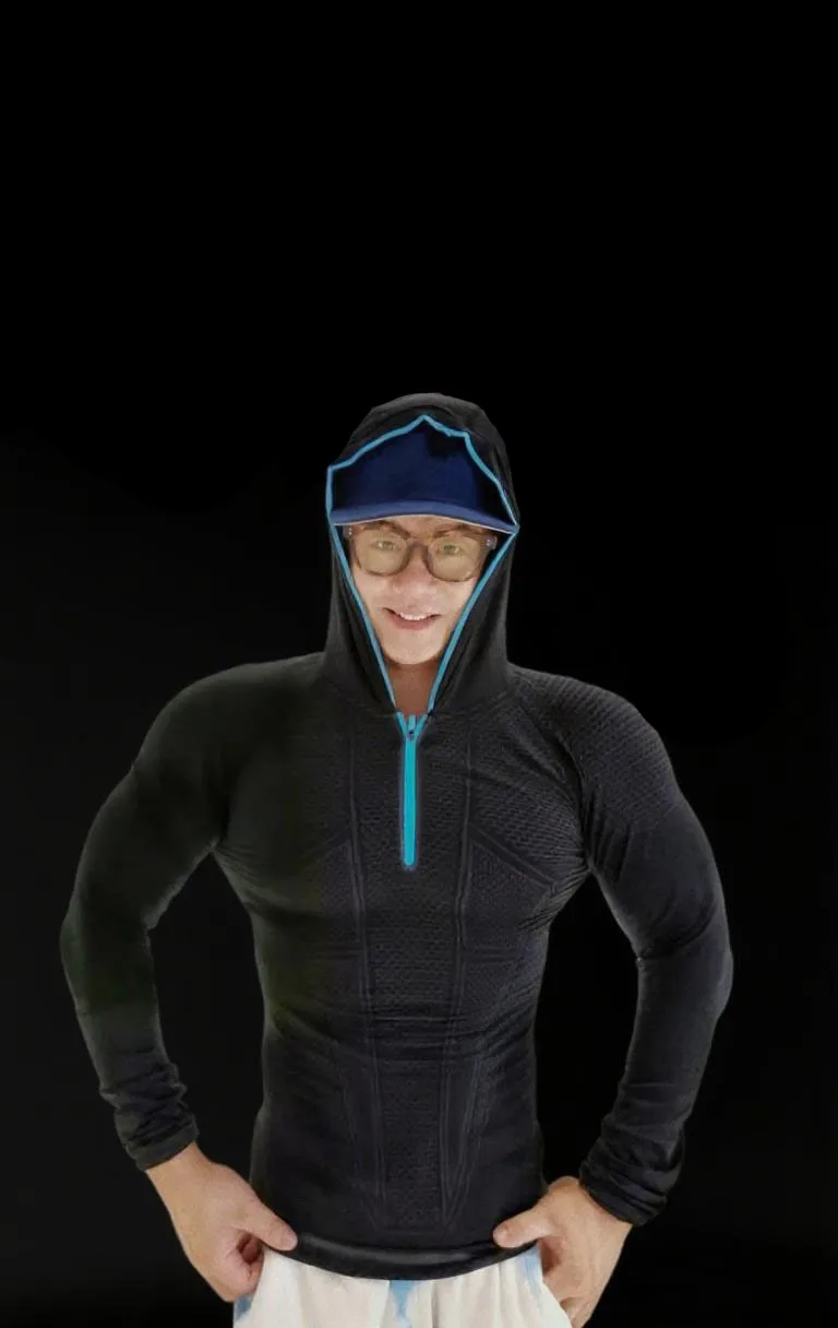 Gym Zipper Hoodie 1.0 Fitness Long Sleeve Men's Autumn/winter Classic Super Hero Cycling Running Speed Dry Hoodie Long T-shirt image 5