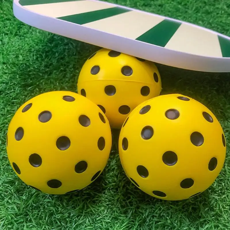 

Pickleball 74 мм Прочный мягкий пенопочный мяч для улицы 3 шт. Pickleballs 30 г Открытый для соревнований Pickleball Пакеты Pickleballs