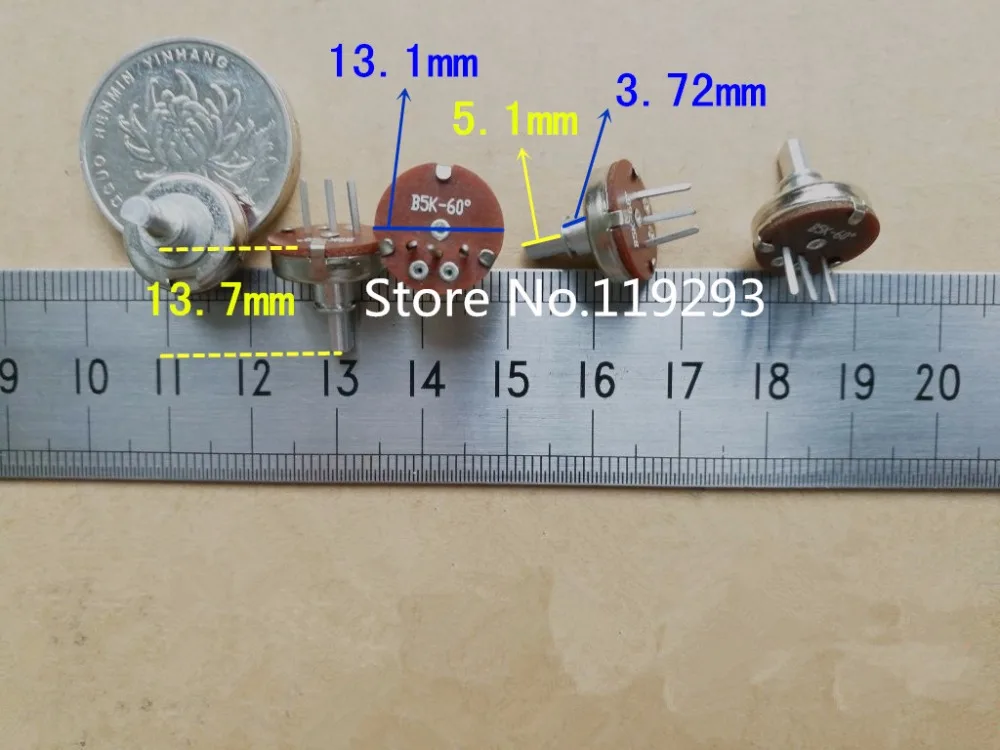 [BELLA]Imported Japanese Imperial Crown special spot 60 degree potentiometer B5K  small aircraft game 9mm-10PCS/LOT