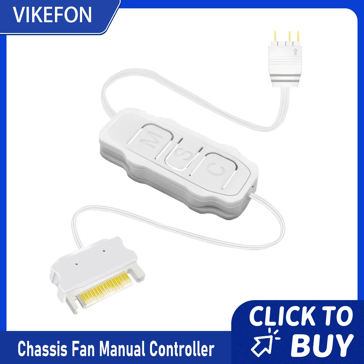 

5V 3PIN ARGB Controller SATA Interface Extension Cable Light Controller Adapter for PC Fan CPU Cooler Fan Light Strip