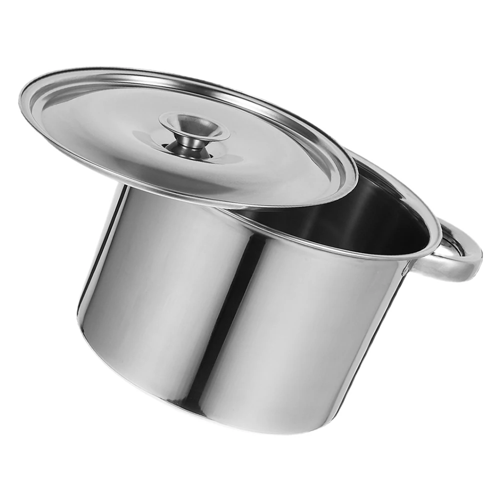 

1pc Stainless Steel Soup Pot 3.5L Thick Stockpot Double Handles Lid For Boiling Stewing Cooking Multifunctional Kitchen Pot Home