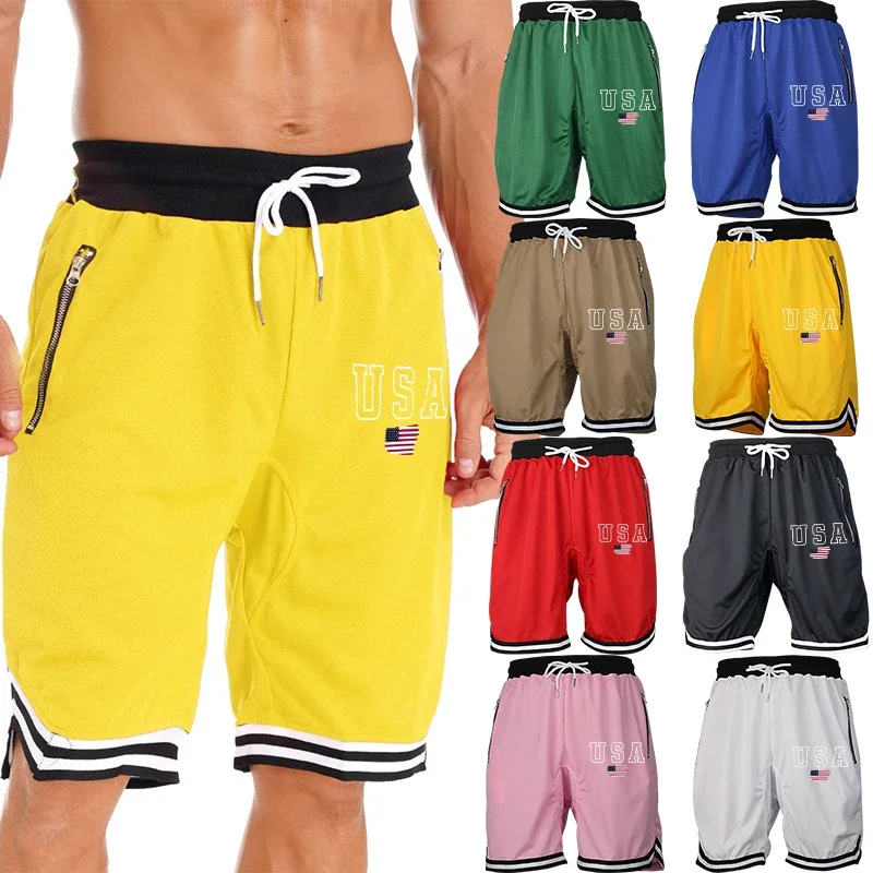 

Ultimate Versatility Men's Shorts Gym Fitness Basketball Running Training Athletic Zipper Pockets Summer Casual Loose QuickDry