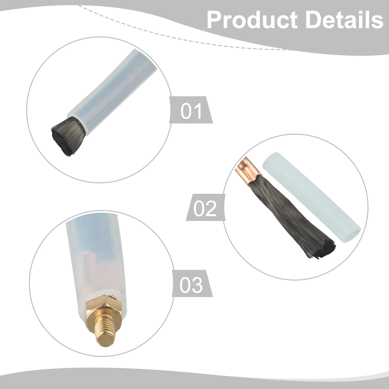 60mm-65mm Weld Cleaning Brush Copper Carbon Material High Efficiency Cleaning High Temperature Resistant M6 M8 M10 Threads