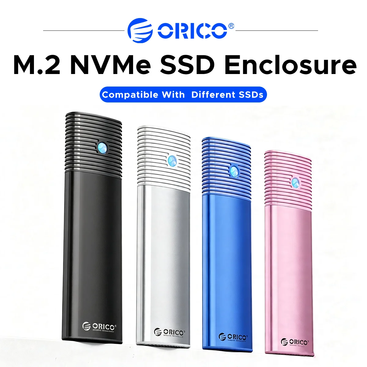 ORICO Colorful M.2 NVMe SSD Enclosure 10Gbps USB C Aluminum Cooling Portable External SSD Case For Notebook Designer Gamers