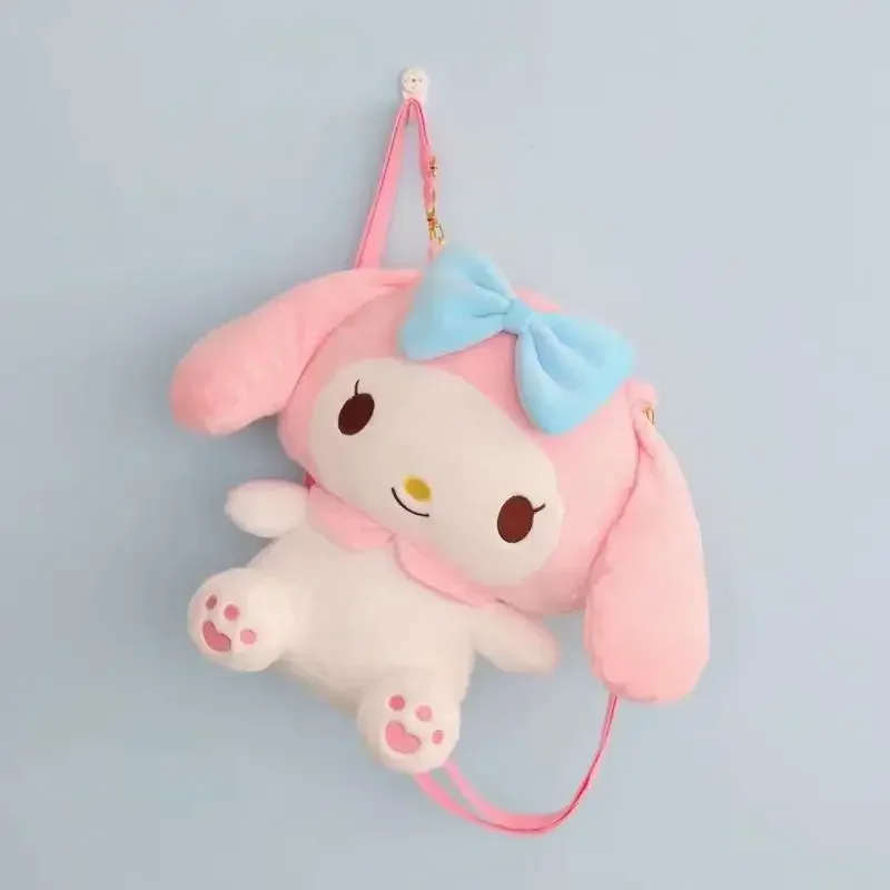 Soft girl cute cartoon doll dog backpack personality parent-child outing large plush bag