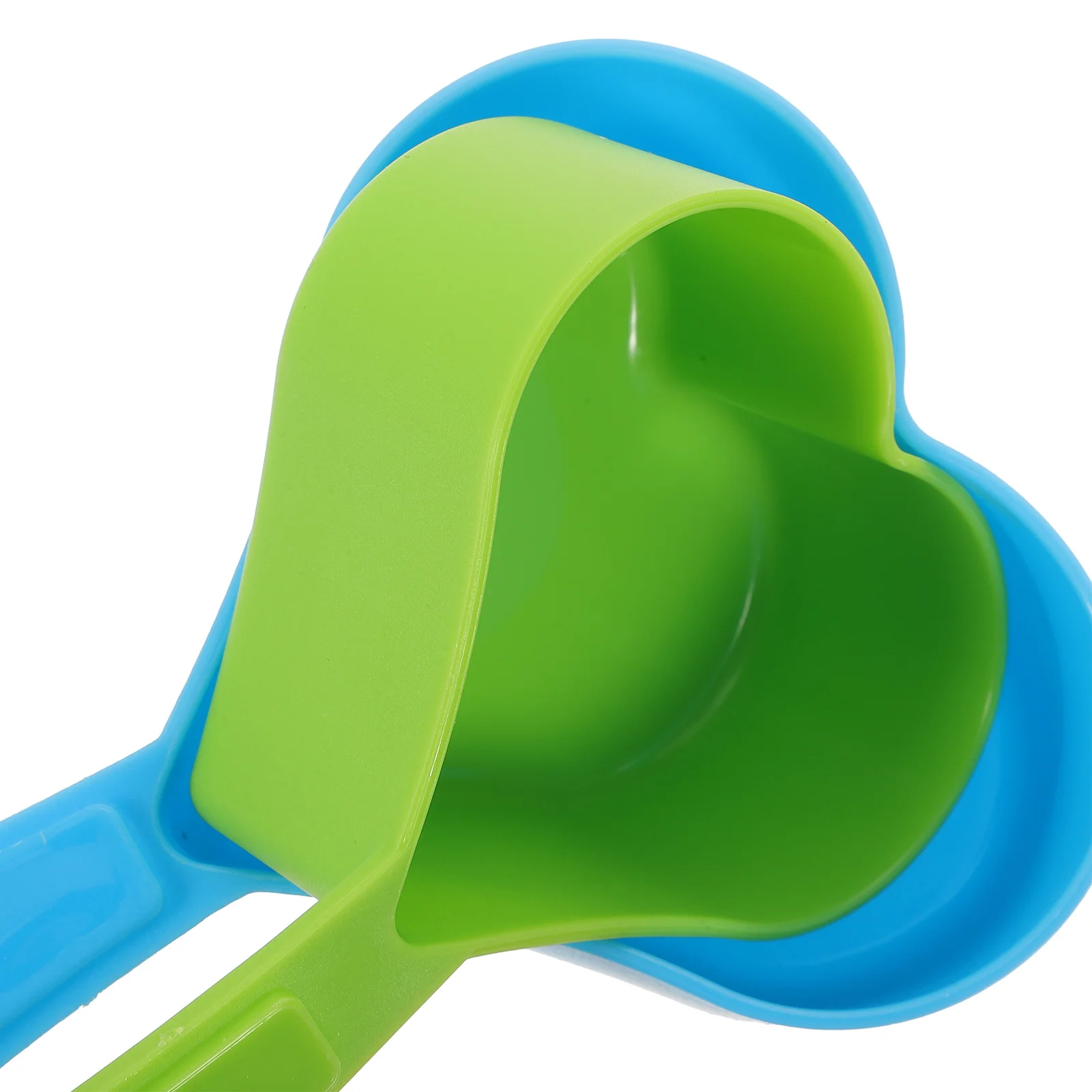 

4 pcs Heart Shape Plastic Measuring Spoons Stackable Liquid Dry Ingredients Coffee Tea Sugar Salt Cute Kitchen Baking Cooking