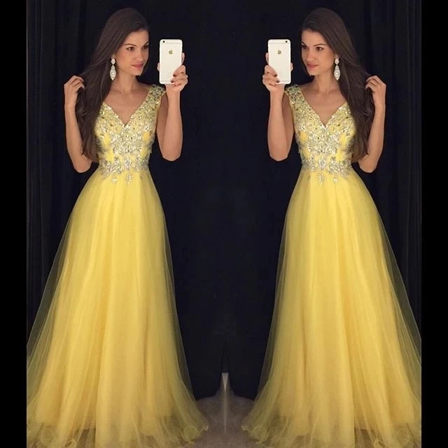 

ANGELSBRIDEP Cap Shoulder Long Evening Party Dresses Tulle Vestidos de festa Applique Floor-Length Special Occasion Prom Gowns