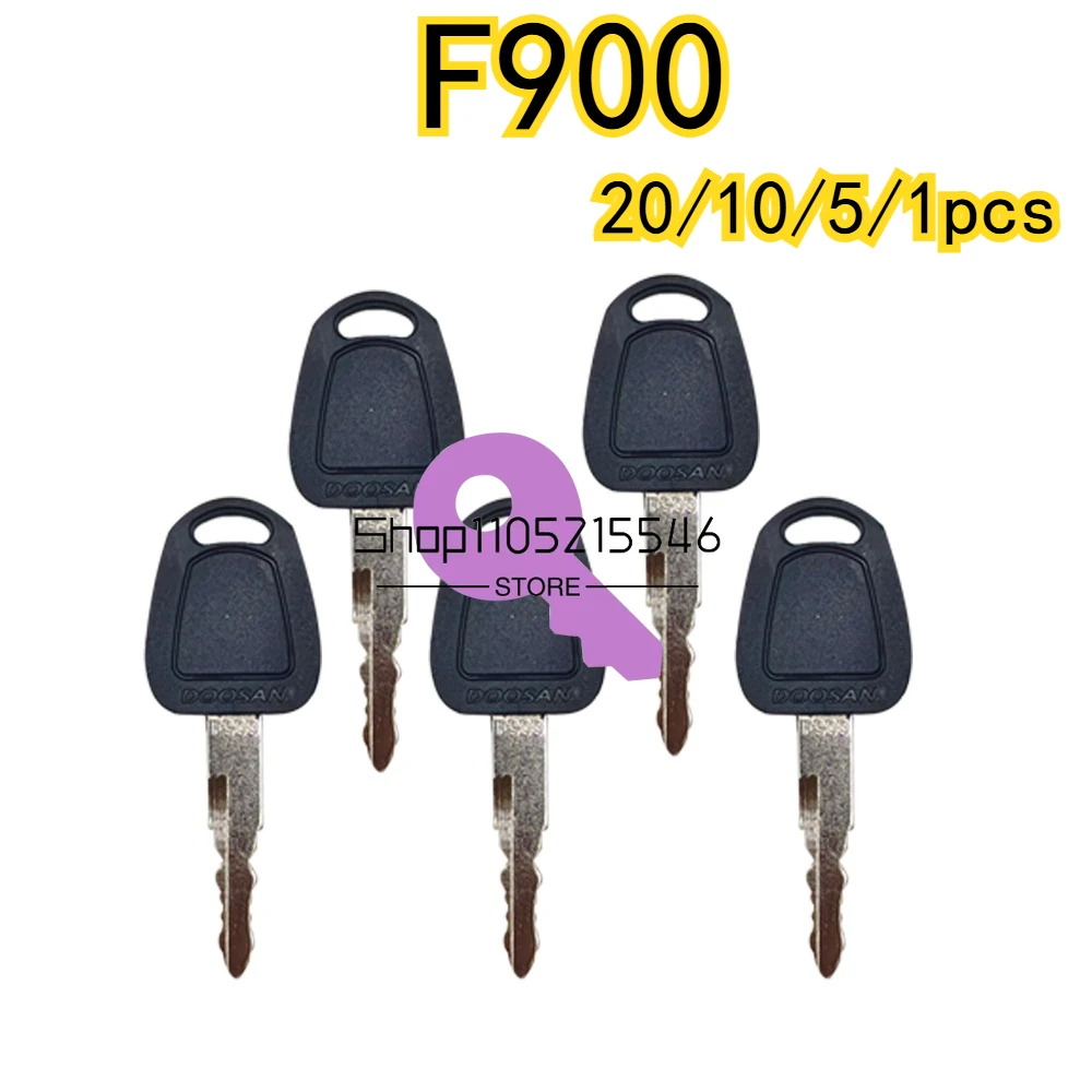 20/10/5/1piecs F900 Keys for Bobcat Deawoo Doosan Terex Excavator Heavy Equipment Ignition Start Switch Door Lock Fit E80
